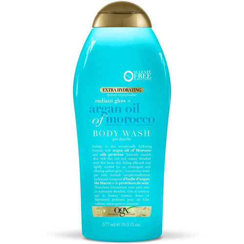 OGX Radiant Glow + Argan Oil of Morocco Extra Hydrating Body Wash, 19.5 oz