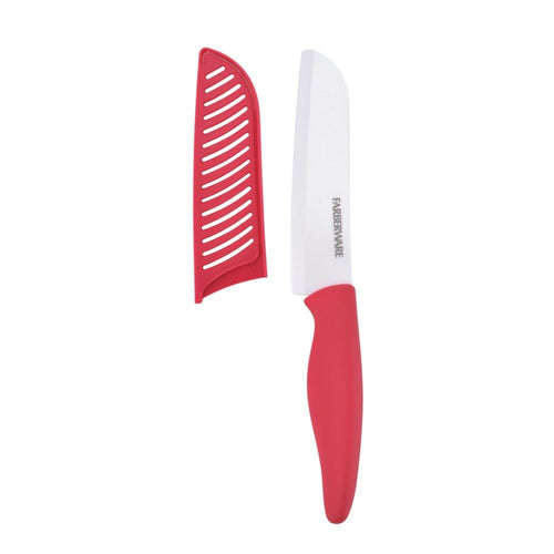 Farberware Professional 5-inch Ceramic Kitchen Santoku Knife in Red EasyOptionXY LLC
