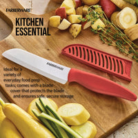 Farberware Professional 5-inch Ceramic Kitchen Santoku Knife in Red EasyOptionXY LLC