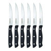 Farberware 6-Piece Stamped Triple Rivet Stainless Steel Steak Knife Set in Black EasyOptionXY LLC