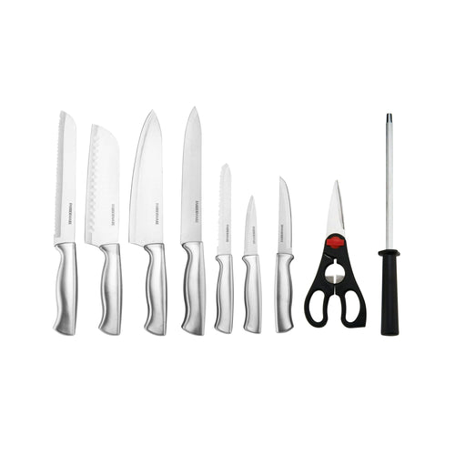 Farberware 15-piece Cutlery Set-Stamped Stainless Steel in Black Block EasyOptionXY LLC