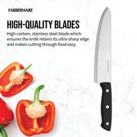 Farberware Edgekeeper 16-Piece Triple-Rivet Cutlery Block Set with Built-In Sharpener, Black EasyOptionXY LLC