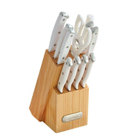 Farberware 12-Piece Triple-Rivet Cutlery Block Set, White EasyOptionXY LLC