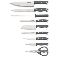 Farberware Triple Riveted Knife Block Set 15-piece in Grey EasyOptionXY LLC