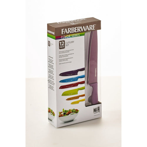 Farberware Colourworks Resin 12-Piece Stick Resistant Knife Set EasyOptionXY LLC