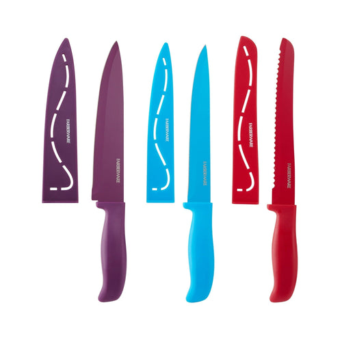 Farberware Colourworks Resin 12-Piece Stick Resistant Knife Set EasyOptionXY LLC