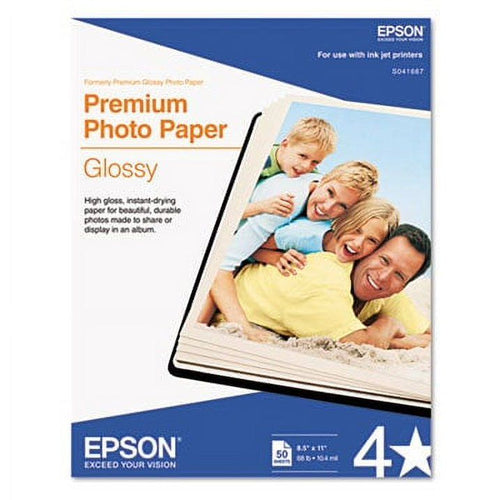 Epson Premium Photo Paper Letter - 11.4" x 8.9" x 0.7"- 50 / Pack - White EasyOptionXY LLC