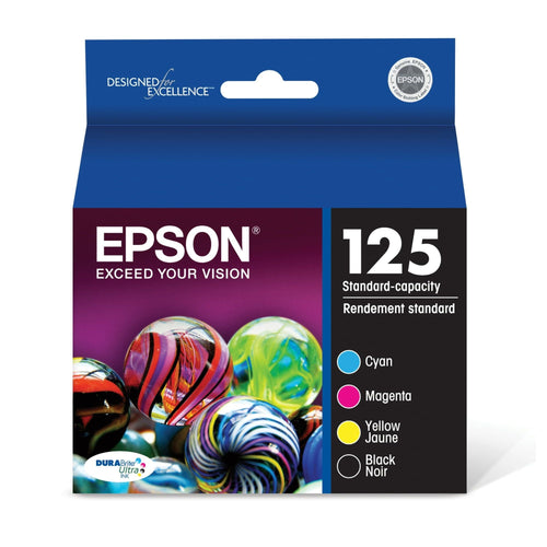 EPSON 125 DURABrite Ultra Ink Black & Color Cartridge Combo Pack For Stylus NX-125, NX-127, NX-130, NX-230, NX-420, NX-530, NX-625, WorkForce WF-320, WF-323, WF-325, WF-520 EasyOptionXY LLC