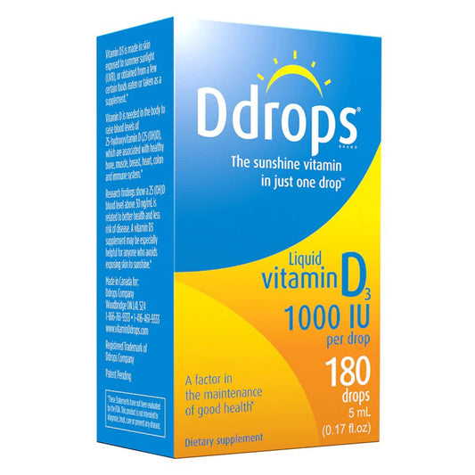 Ddrops Vitamin D3 180Ea Bag