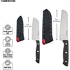 Farberware Edgekeeper Self-Sharpening Triple Riveted 5-inch & 7-inch Santoku Knife Set, 4-Piece, Black EasyOptionXY LLC
