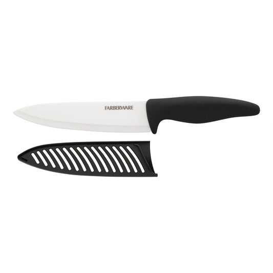 Farberware Professional 6-inch Ceramic Chef Knife with Black Blade Cover and Handle EasyOptionXY LLC