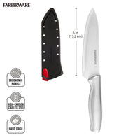 Farberware Edgekeeper 6-inch Stainless Steel Chef Knife with Edgekeeper Sleeve EasyOptionXY LLC