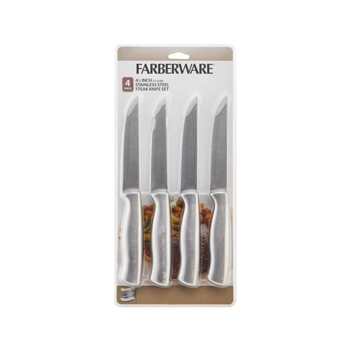 Farberware Set of 4 Stainless Steel Steak Knives EasyOptionXY LLC