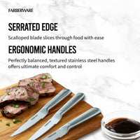 Farberware Professional 4-piece Forged Textured Stainless Steel Steak Knife Set EasyOptionXY LLC