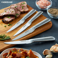 Farberware Professional 4-piece Forged Textured Stainless Steel Steak Knife Set EasyOptionXY LLC