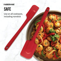 Farberware Professional Silicone Solid Red Spatula Set of 2 EasyOptionXY LLC