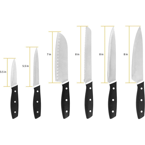 Farberware Triple Riveted Soft Grip Knife Set with Blade Covers and Gadgets, 23 Piece, Black EasyOptionXY LLC