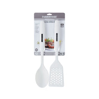 Farberware Professional Slotted Turner and Basting Spoon, White EasyOptionXY LLC