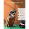 Kitchen Knife Set, 6 Pieces German Stainless Steel Small Kitchen Knives Set with Wooden Block, Cutlery Block Set EasyOptionXY LLC