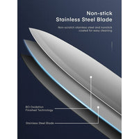 Knife Set, 15 Pieces Stainless Steel Kitchen Knives with Gray Nonstick Coat, Knife Block Set EasyOptionXY LLC