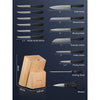 Knife Set, 15 Pieces Stainless Steel Kitchen Knives with Gray Nonstick Coat, Knife Block Set EasyOptionXY LLC