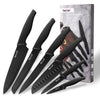 Hecef 6 Pcs Knife Set Black Oxide Japanese Chef Santoku Cooking Knife with Covers for Kitchen EasyOptionXY LLC