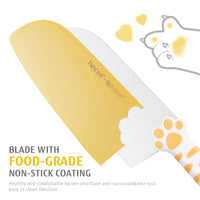 Hecef Cute Kitchen Knife Block Set, 5-piece Non-Stcik Ultra Sharp Knives Set with Detachable Block and Scissors EasyOptionXY LLC