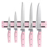 Hecef 5Pcs Kitchen Knife Set with 13 in Magnetic Strip, Pink Stainless Steel Sharp Chef Bread Utility Knives EasyOptionXY LLC