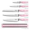 Hecef 5Pcs Kitchen Knife Set with 13 in Magnetic Strip, Pink Stainless Steel Sharp Chef Bread Utility Knives EasyOptionXY LLC
