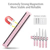 Hecef 5Pcs Kitchen Knife Set with 13 in Magnetic Strip, Pink Stainless Steel Sharp Chef Bread Utility Knives EasyOptionXY LLC