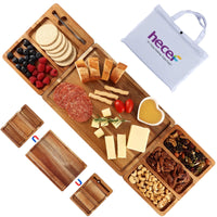 Hecef 25 inch Magnetic Charcuterie Board,3 Pcs Acacia Wood Cutting and Serving Boards with Carrying Bag EasyOptionXY LLC