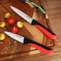 Hecef Knife Set, 13-Piece Satin-finished Sharp and Rust-proof Kitchen Knife set with Sharpener EasyOptionXY LLC