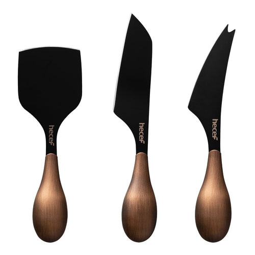 Hecef Cheese Knife Set, Retro Design Multipurpose Stainless Steel Cheese Cutter Slicer Spreader 3 Pieces EasyOptionXY LLC