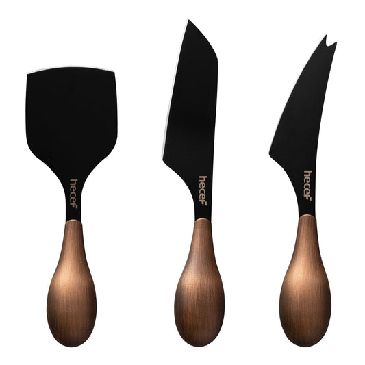 Hecef Cheese Knife Set, Retro Design Multipurpose Stainless Steel Cheese Cutter Slicer Spreader 3 Pieces EasyOptionXY LLC