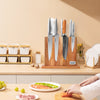 Hecef Powerful Magnetic Knife Block, Acacia Wood Double Side Magnet Kitchen Knife Holder Without Knives EasyOptionXY LLC