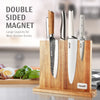 Hecef Powerful Magnetic Knife Block, Acacia Wood Double Side Magnet Kitchen Knife Holder Without Knives EasyOptionXY LLC