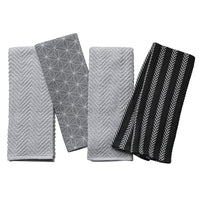 Thyme & Table 4-Pack Kitchen Towels, Gray Star EasyOptionXY LLC