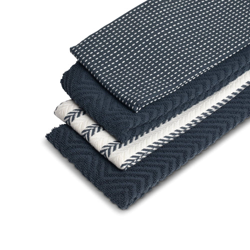 Thyme & Table 4-Pack Kitchen Towels, Navy EasyOptionXY LLC