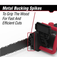 Hyper Tough 16-Inch Electric Chainsaw, 15-Amp Motor with Automatic Oiler, Tool-less Chain Tension, Metal Bucking Spikes included EasyOptionXY LLC