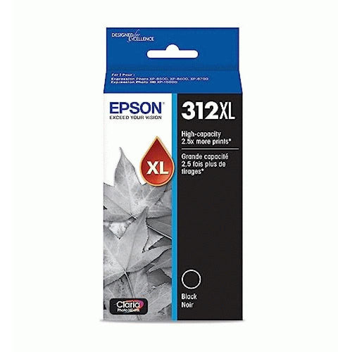 EPSON 312 Claria Photo HD Ink High Capacity Black Cartridge (T312XL120-S) Works with Expression Photo XP-8500, XP-8600, XP-8700, XP-15000 EasyOptionXY LLC