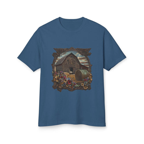 Weathered Barn and Wildflowers Tee