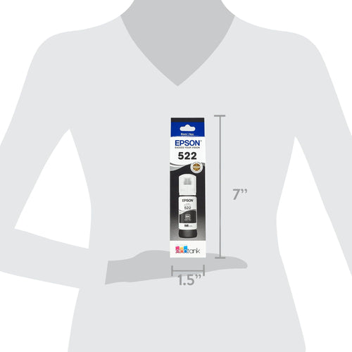 Epson 522 Standard-capacity Dye Black Ink Bottle compatible with ET2720 & ET4700 EasyOptionXY LLC