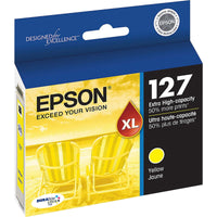 EPSON 127 DURABrite Ultra Ink Yellow Cartridge For NX-530, NX-625, WF-3520, WF-3530, WF-3540, WF-545, WF-60, WF-630, WF-633, WF-635, WF-645, WF-7010, WF-7510, WF-7520, WF-840, WF-845 EasyOptionXY LLC