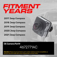 Jeep Compass (2017-2021) OEM Replacement Backup Camera OE Part # 4672771AC