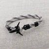 Modern Fashion Airplane Anchor Bracelets Men Charm Rope Chain Paracord Bracelet Women Male Air Force Style Wrap Metal Sport Hook Gift