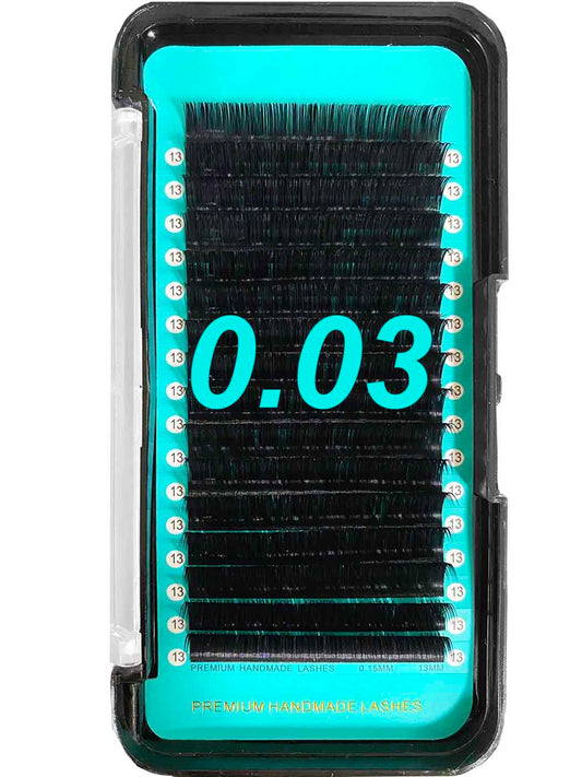 Cashmere Matte Faux Mink Deep Black Individual Lash Extensions 【0.03mm 16-lines】【CLEARANCE SALE】