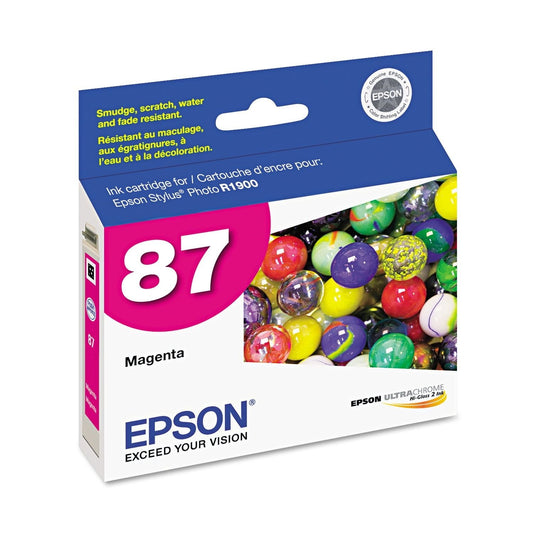 Epson T087320 (87) UltraChrome Hi-Gloss 2 Ink, Magenta -EPST087320 EasyOptionXY LLC