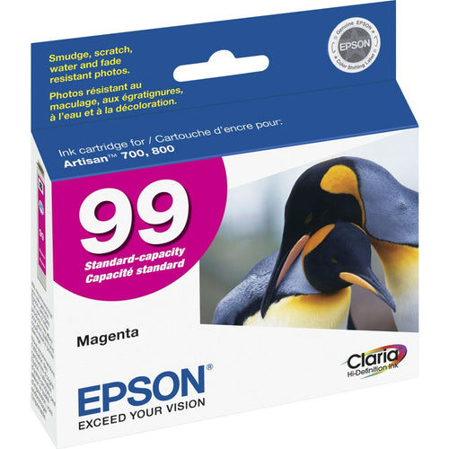 Epson, EPST099320S, Claria No. 99 Standard Capacity Magenta Ink Cartridge, 1 Each EasyOptionXY LLC