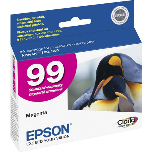 Epson, EPST099320S, Claria No. 99 Standard Capacity Magenta Ink Cartridge, 1 Each EasyOptionXY LLC