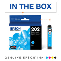 EPSON 202 Claria Ink Standard Capacity Cyan Cartridge (T202220-S) Works with WorkForce WF-2860, Expression XP-5100 EasyOptionXY LLC